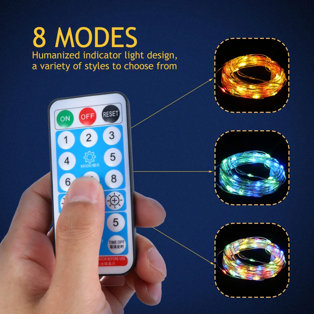 

1 Set Colorful String Light Outdoor Solar Garden Lights Decor with Controller