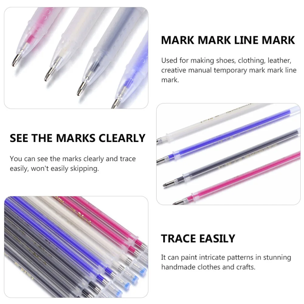 

2 Sets Heat Erasable Fabric Marker Pens High Temperature Disappearing Pens
