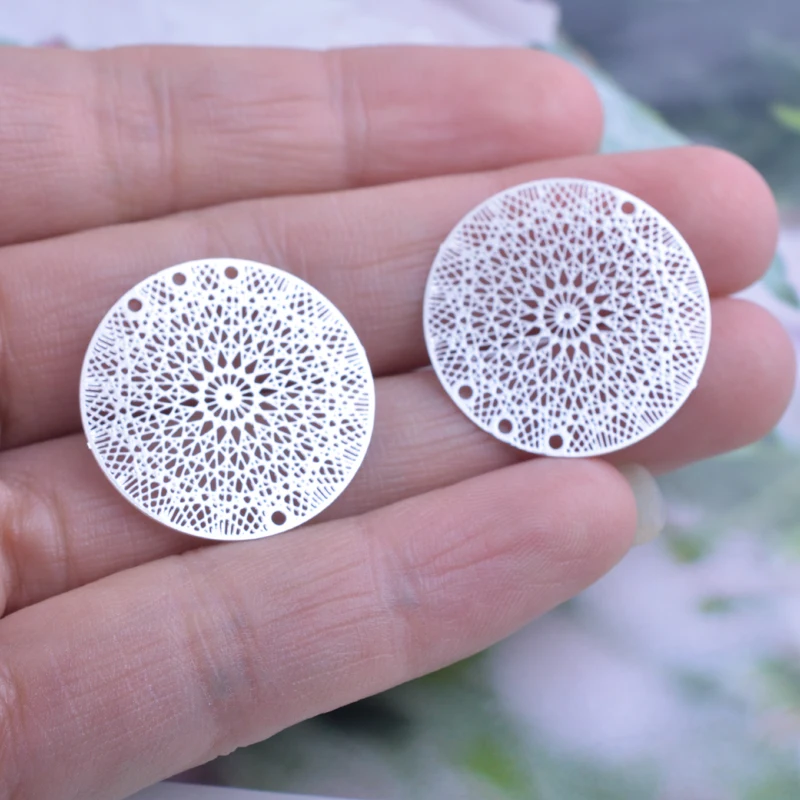 Филигранные подвески для ювелирных изделий сделай сам круглые коннекторы