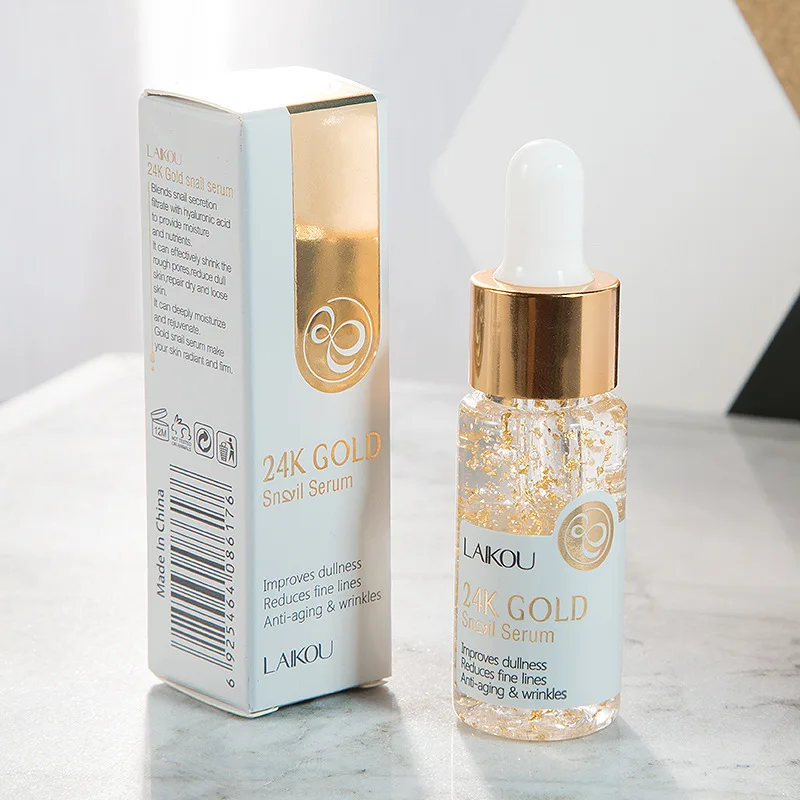 

15ml 24K GOLD Face Cream Whitening Moisturizing Snail Serum Snail Essence 24 K Gold Day Creams & Moisturizers Skin Care TSLM1