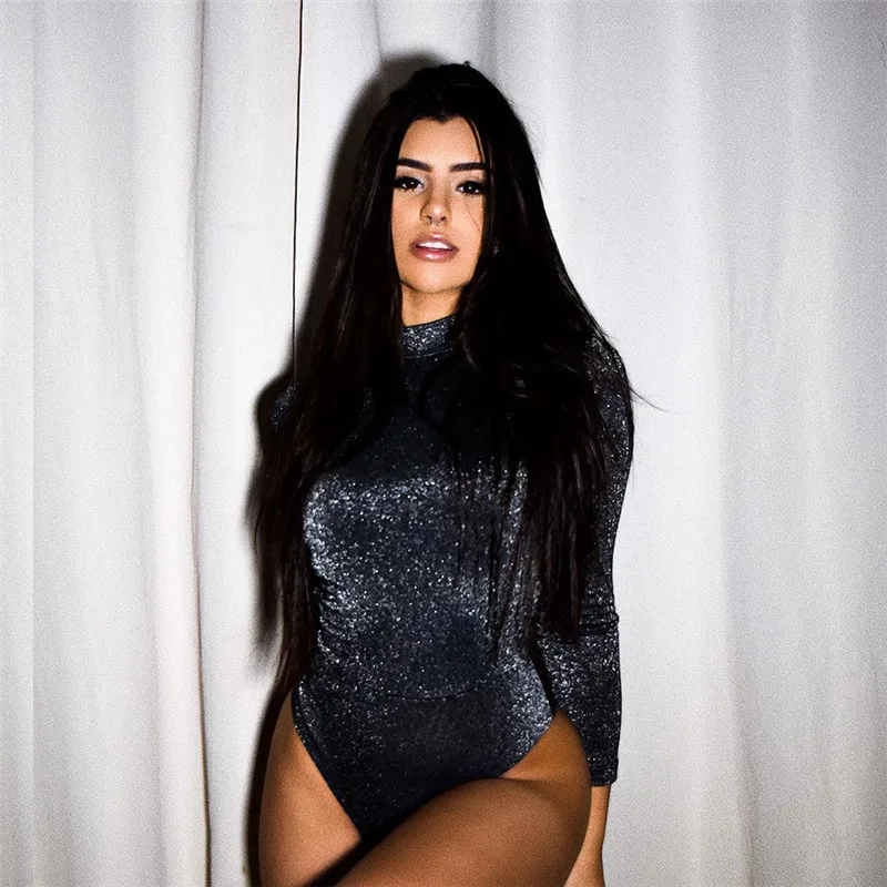 Соблазнительное боди с открытой спиной бандажные комбинезоны длинным рукавом