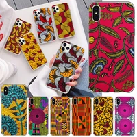 african style fabric print phone case for iphone 13 12 11 pro mini xs max 8 7 plus x se 2020 xr silicone soft cover