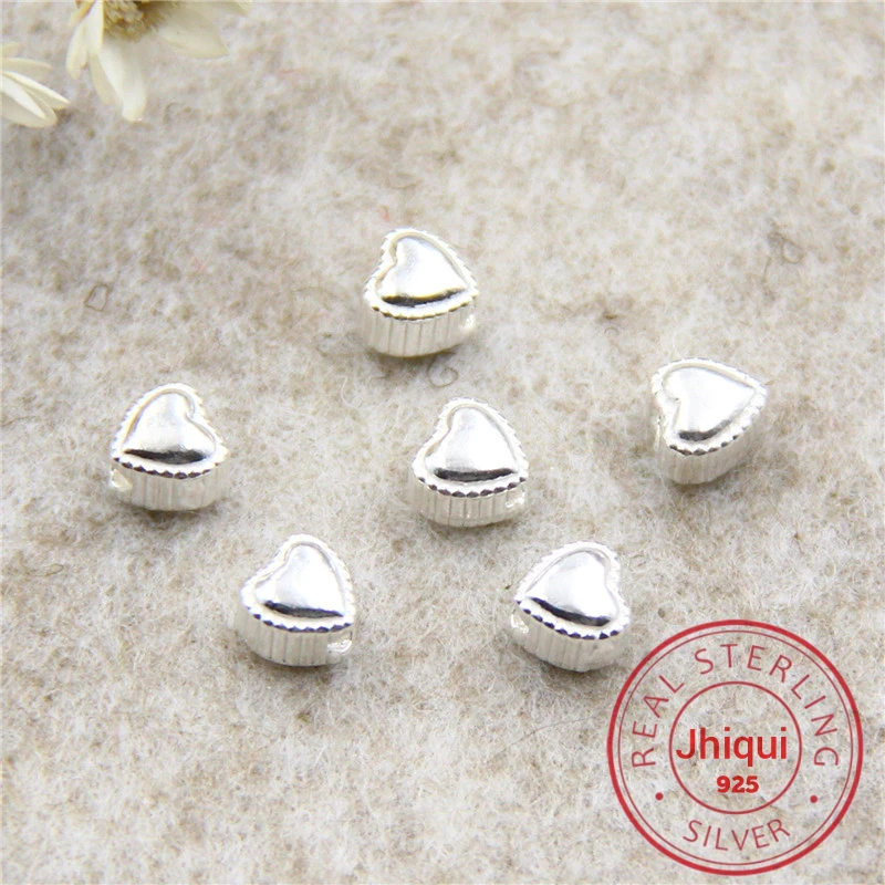 

Бусины-разделители из серебра 925 пробы в форме сердца для изготовления браслетов своими руками