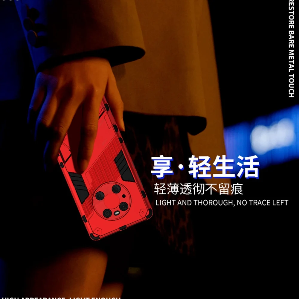 

Shockproof Case For Huawei Honor V40 Bcak Cover HonorV40 Stand Holder Armor Mate 40 30 Pro Shell Kickstand Matte Luxury Original