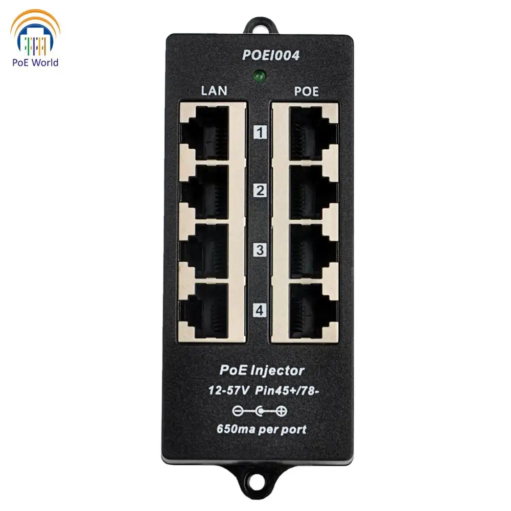 PoE-панель для системы видеонаблюдения 100 Мбит/с мА 4 порта | Безопасность и защита