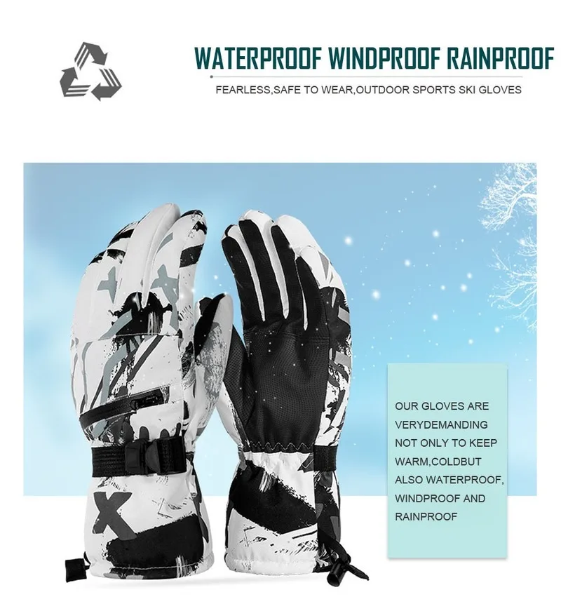 

CoolFit Men Women Ski Gloves Ultralight Waterproof Winter Warm Gloves Snowboard Gloves Motorcycle Riding Snow waterproof gloves