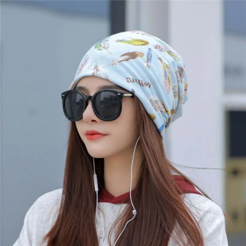 

Spring/Summer/Autumn/Autumn Hat Female Thin Section Soft Turban Windproof Baotou Head Protection Nightcap H22