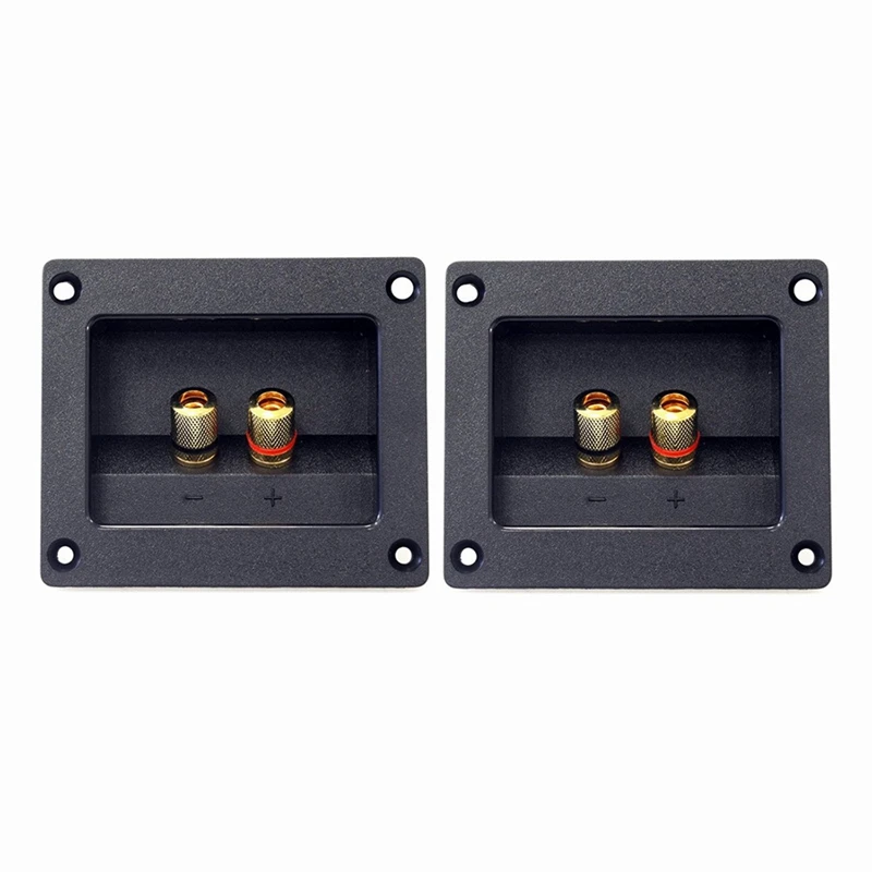

2pcs DIY Home Car Stereo 2-way Speaker Box Terminal Round Square Spring Cup Connector Binding Post Banana jack and plugs Subwoof