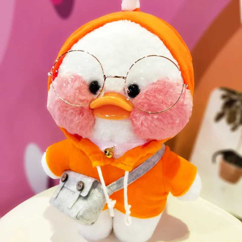 Boxi Kawaii плюшевая утка кукла игрушки Новые 30 см милые пушистые мягкие чучела кукла подарок на день рождения игрушки для детей девочек женщин - Цвет: Orange