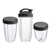 3pcs replacement cups 32 oz colossal 24 oz tall 18oz small cup3 lids for nutribullet fruit juicer parts kitchen appliance bot