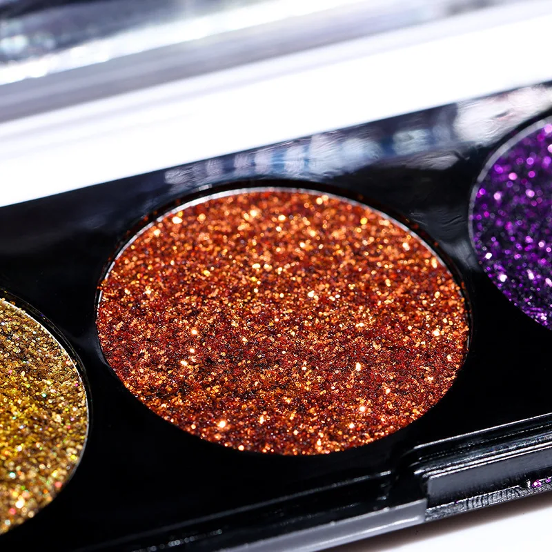 5 цветов открытые тени для век макияж пигменты профессиональные мерцающие