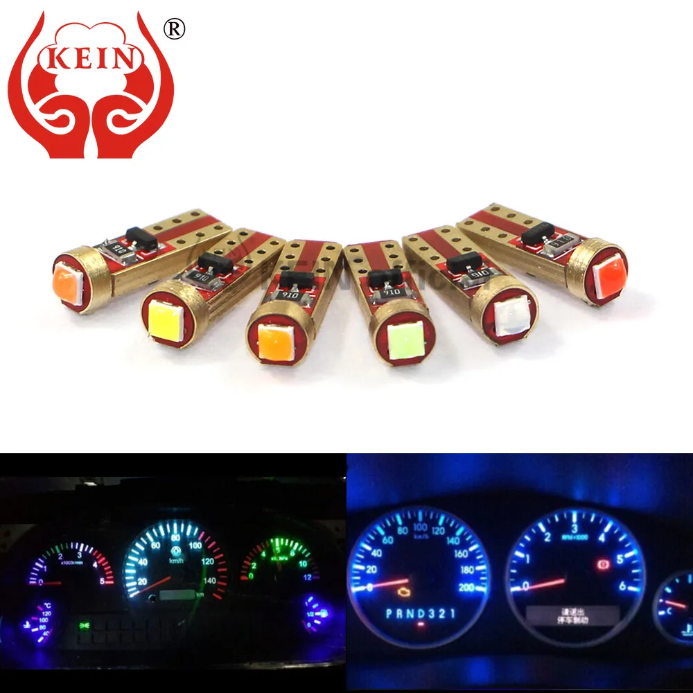 KEIN 100 шт. T5 светодиодный W3W приборная панель светильник s 1smd автомобильный боковые