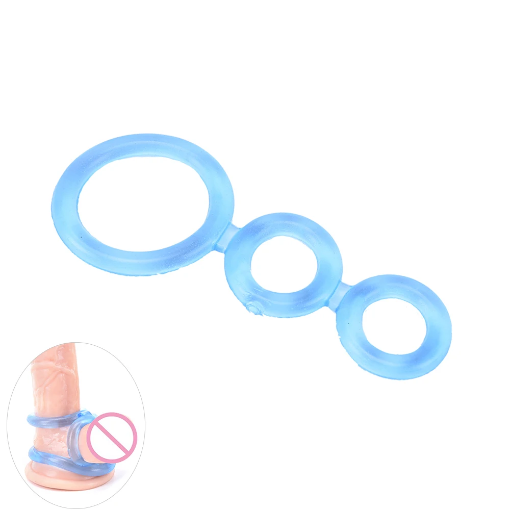 Высокая эластичность тренера Кольца для пениса 3 Задержка эякуляции секс игрушки