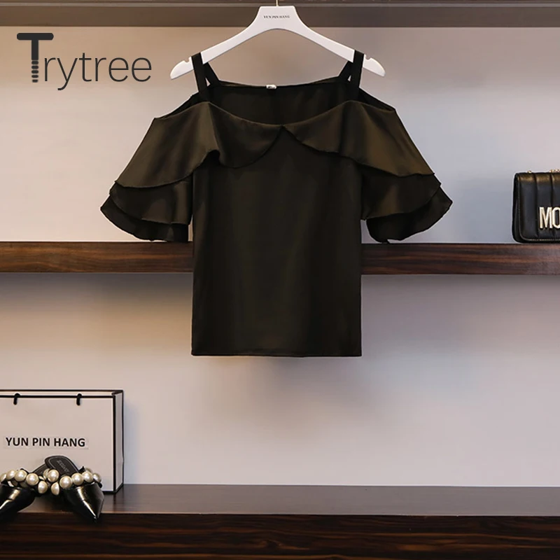 Летний женский комплект из двух предметов Trytree 2020 повседневный свободный