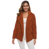 winter lamb woolen padded womens sweater jacket coat thick lamb wool coat womens wool coat jacket lady commuter elegant wear