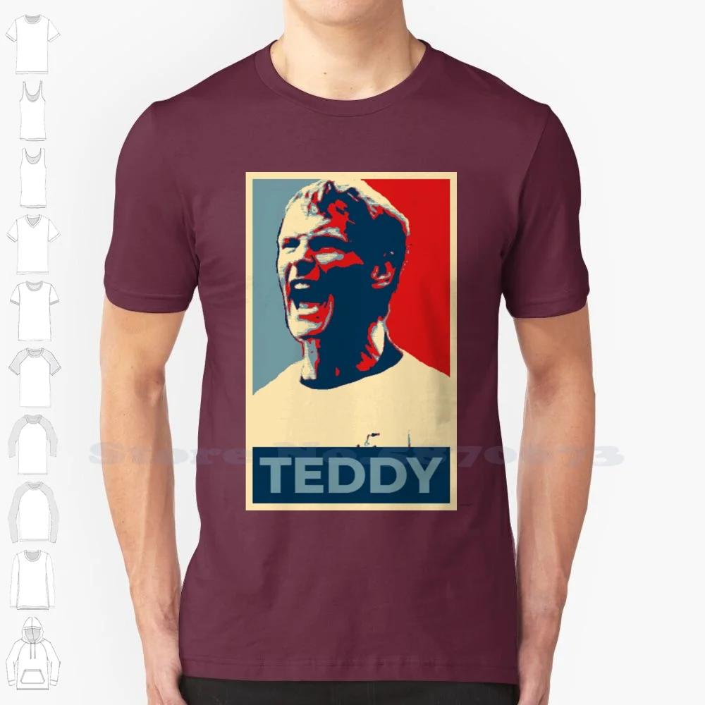 Тедди шернингем-Надеюсь, крутой дизайн, модная футболка, футболка, шпора, Англия, футбол, Epl, премиум, поп-арт, пастушья