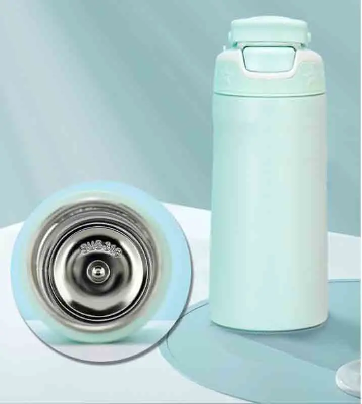 Botella de agua para deportes al aire libre, taza de aislamiento de paja port&aacute;til de acero inoxidable al vac&iacute;o, nueva-5