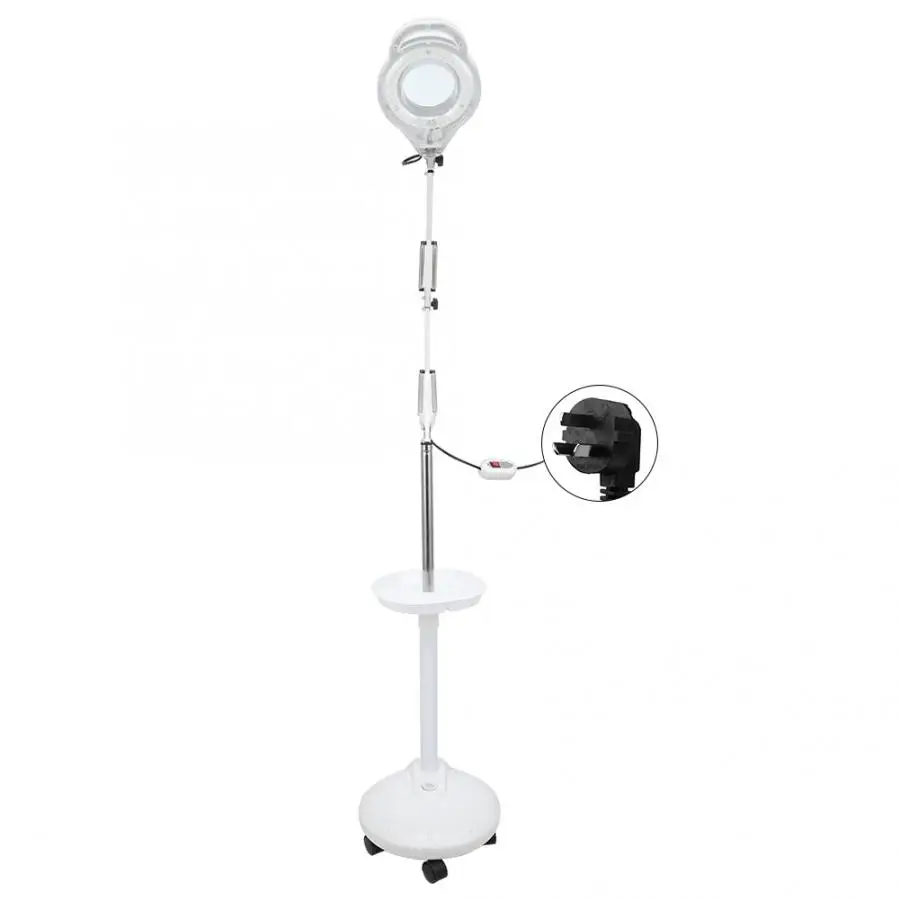 5X светодиодный увеличительный напольный светильник увеличитель со стеклянными