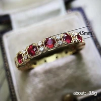 100 925 sterling silver ruby gemstone rings vintage wedding engagement diamonds square rings fine jewelry for women gift