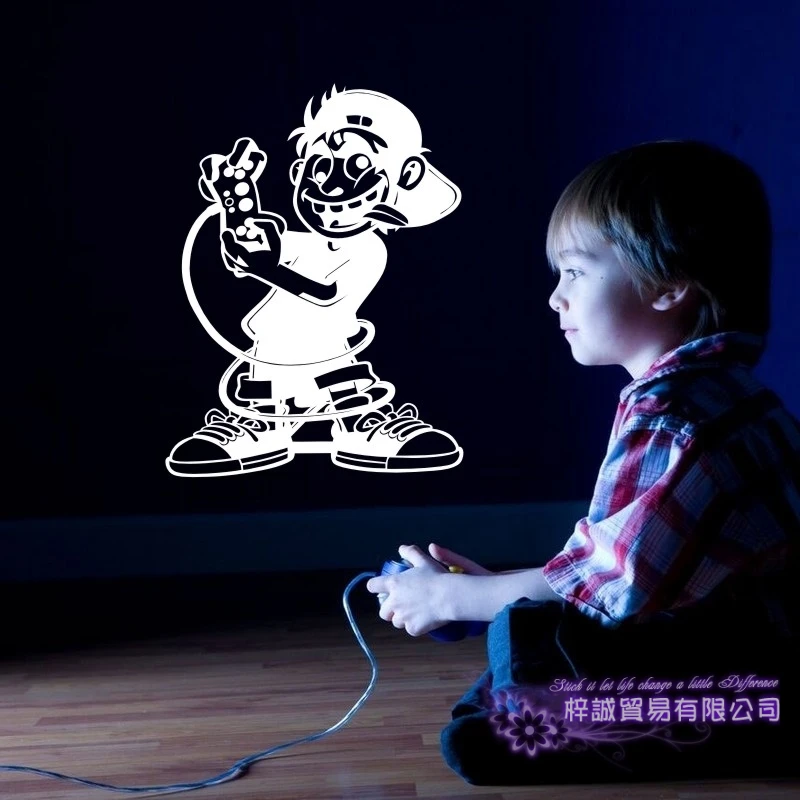 Игра наклейка на ручку Видео игровой контроллер Стикеры играть плакаты тематики