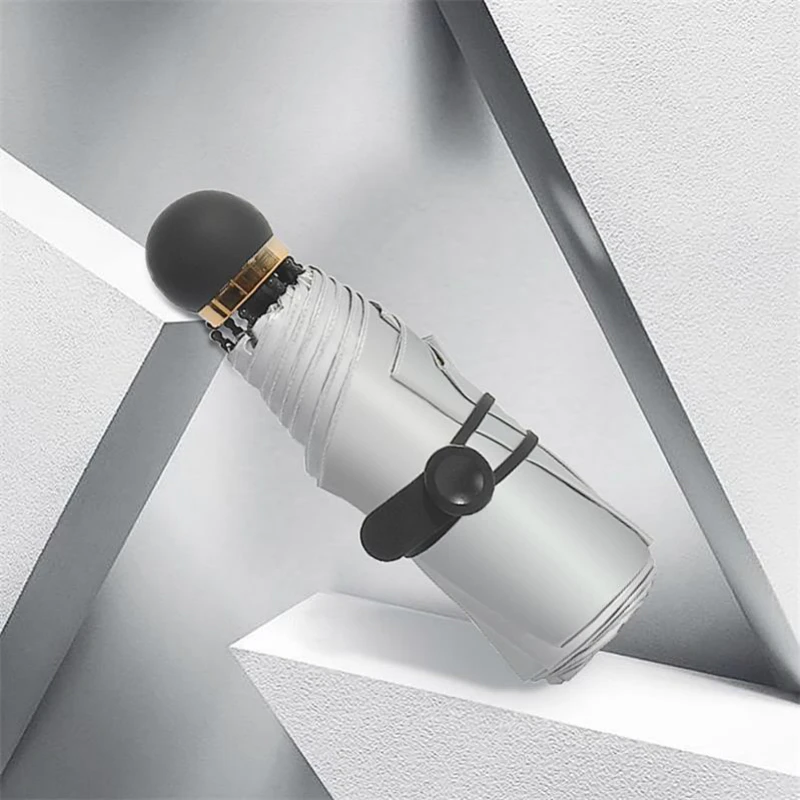 Портативный карманный зонтик пять сложений женский ветрозащитный