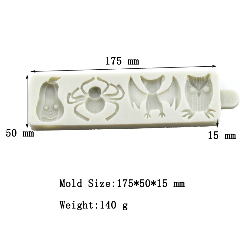 SHENHONG Хэллоуин шоколад сахар конфеты ремесло силиконовые помадки торт форма