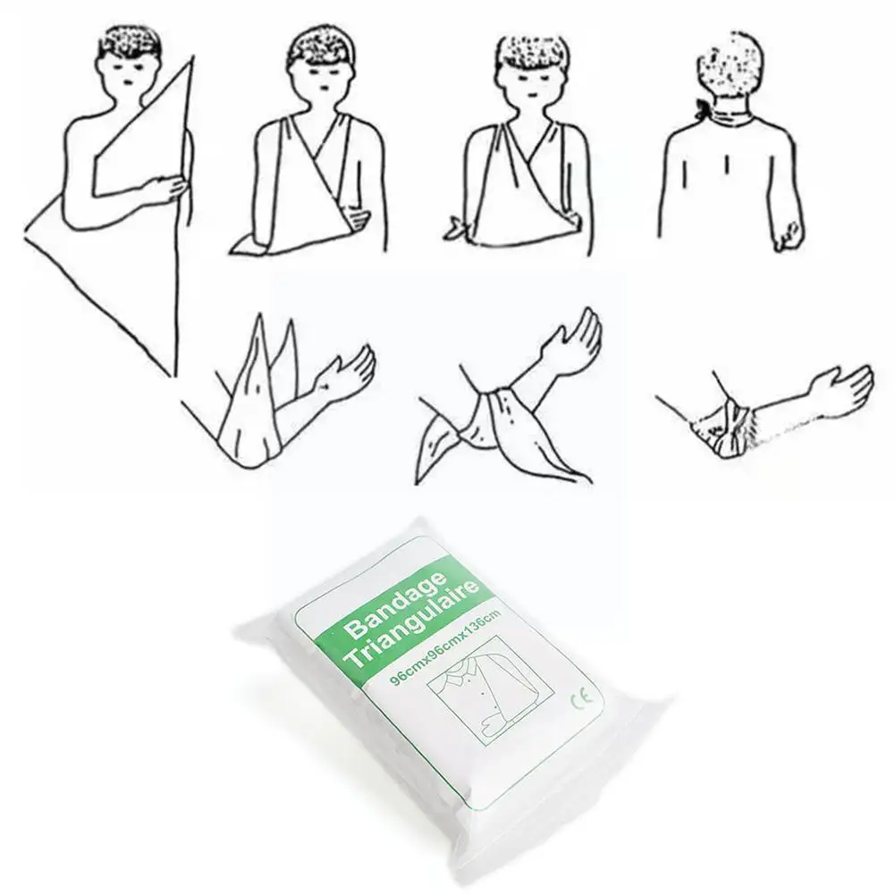 

2Pcs New Medical Burn Dressing Bandage Triangular First Fixation Fracture Bandage Wound Care Emergency Aid wrap Kit Bandage I3K6