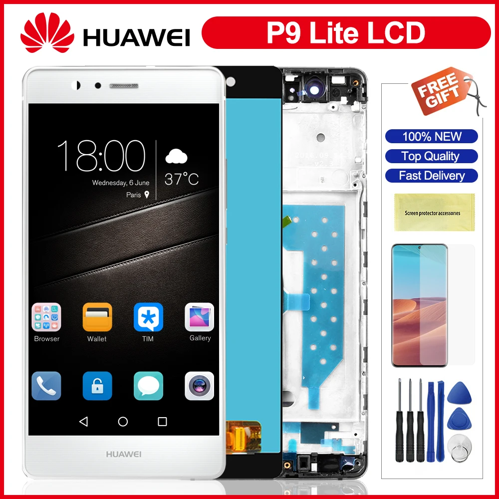 ЖК дисплей 5 2 дюйма для Huawei P9 Lite сенсорный экран дигитайзер запасные части P9Lite VNS