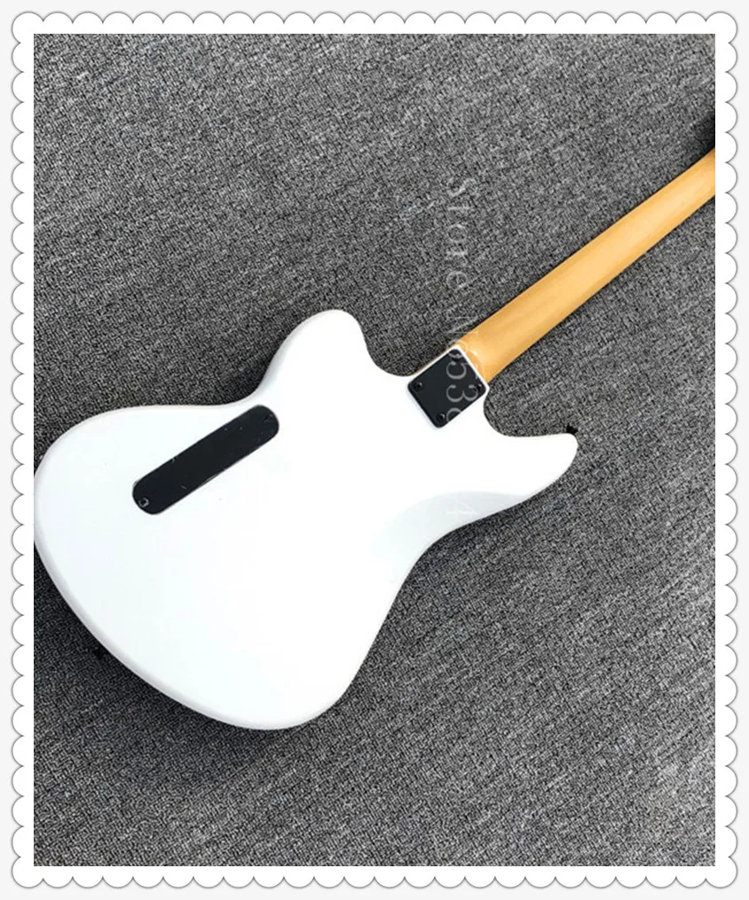 Бесплатная доставка электрогитары белой гитары волновой фингерборд черные