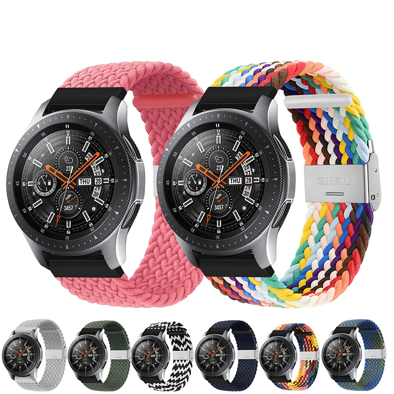 Ремешок для часов 20 мм/22 мм Samsung Galaxy watch 3/active 2/46 мм/42 мм/Gear S3 регулируемый плетеный