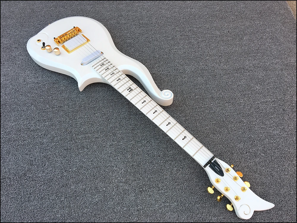 hohe qualität prinz wolke elektrische gitarre weiß elektrische gitarre mit ahorn griffbrett hals mit erle korpus freies verschiffen free