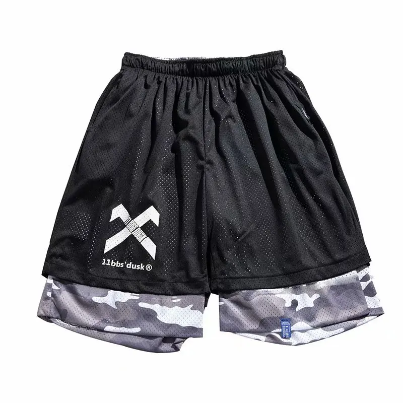 

In summer, the new sports trend printed shorts on both sides are students' camouflage breathable Hong Kong wind couple nts