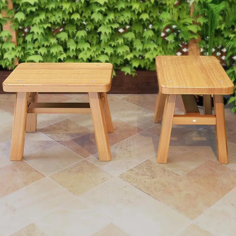 Небольшой деревянный табурет скамейка бамбуковый низкая обувь взрослая