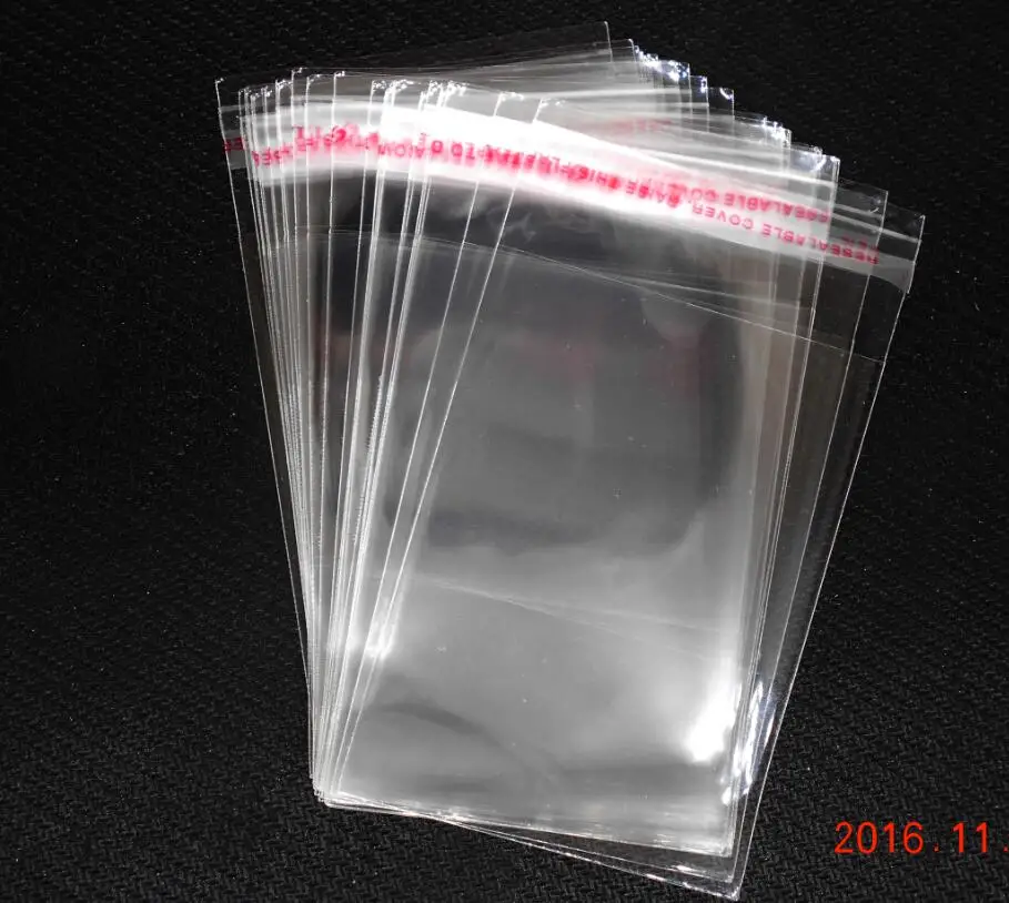 

100PCs Clear Self Adhesive Seal Plastic Bags 20cmx12cm (