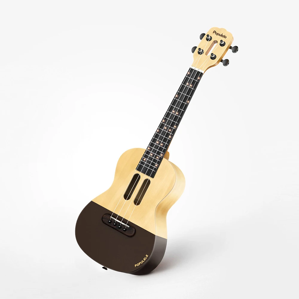 Multicolor Populele U1 интеллектуальные Гавайские гитары укулеле 4 струны 23in акустическая электрическая укулеле светодиодный светильник с бусинами маленькая гитара - Цвет: Multicolor
