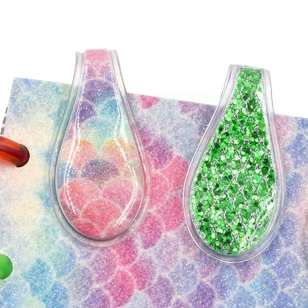 

Cute Magnet Page Markers Reading Student Office Stationery Decoration Handmade Book Fish-scale Magnetic Sequin Boo W0s1