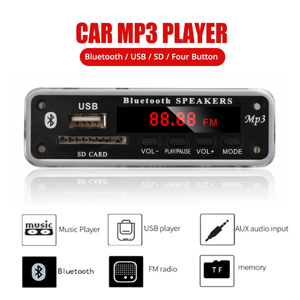 Vehemo USB SD FM плеер WMA декодер радиомодуль Автомобильный MP3 плата Bluetooth автомобильные