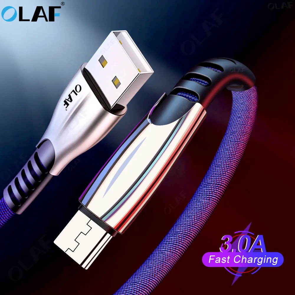 Кабель Micro USB Type C 3 м 2 1 А зарядное устройство для телефона быстрая зарядка Samsung Xiaomi