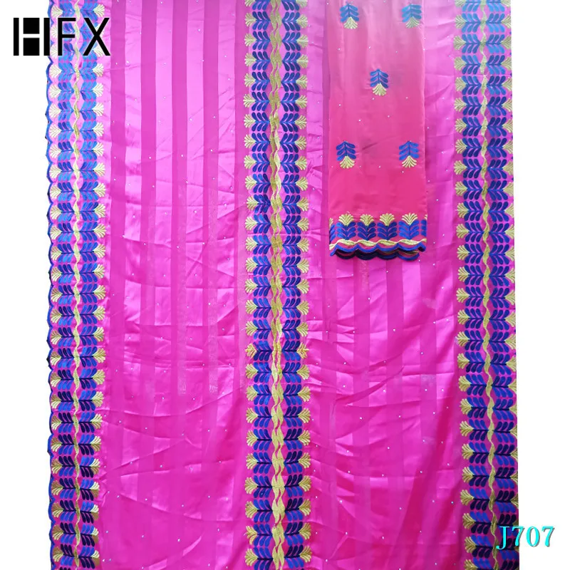 Новое поступление африканские Базен Riche Getzner 2019 Королевский синий вышитые