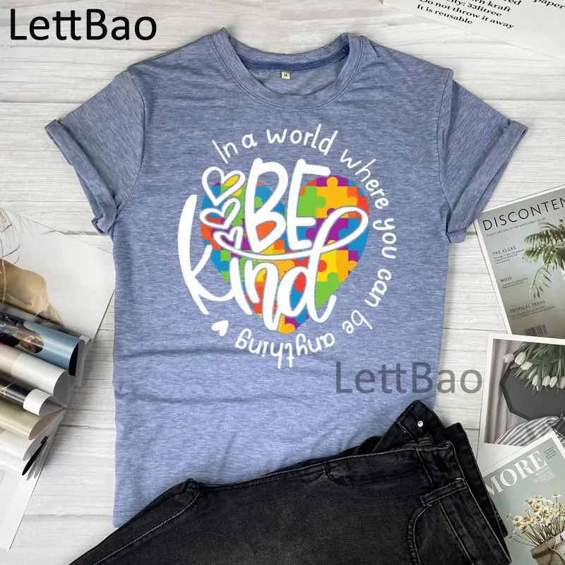 

Be Kind Women T-shirts Summer Short Sleeve T-Shirt Womens Casual Harajuku Ullzang Tshirt 2021 Fashion Cotton Top Tee Female