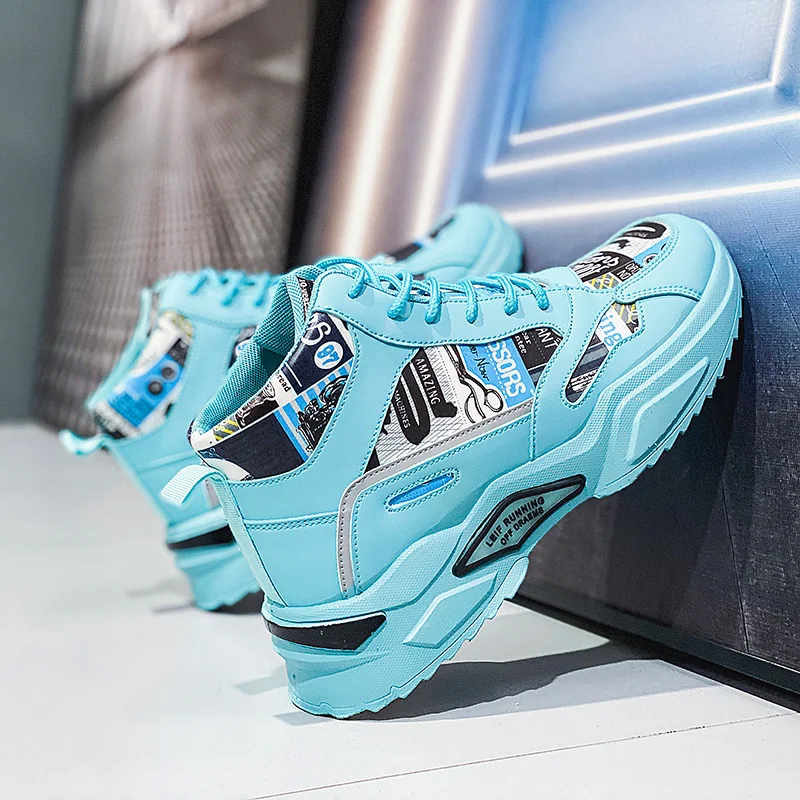 

Кроссовки мужские высокие, повседневная обувь, износостойкие, Нескользящие, удобные, на шнуровке, для бега, 2021