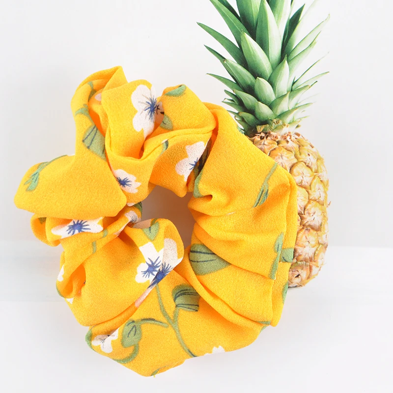 Женская резинка для волос в горошек Ruoshui эластичная лента с цветочным принтом