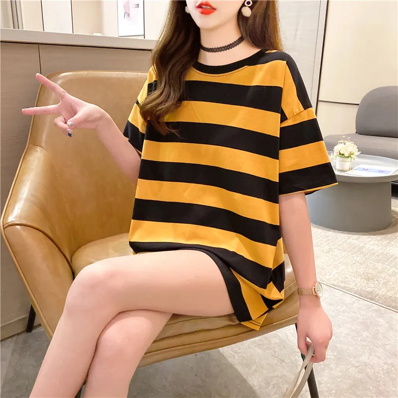 Vetement Femme Women Shirts T Shirts Summer Dress 2021 Groot Manica Corta Magliette Grunge Korean Mall Goth Alt Clothes Tie Dye