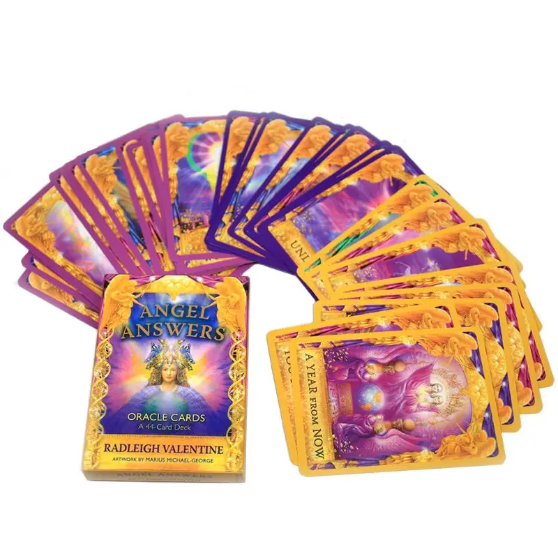 

Angel Answers Tarot 44 Oracle Cards Deck Full English Mysterious Divination Family Friend Party Board Game