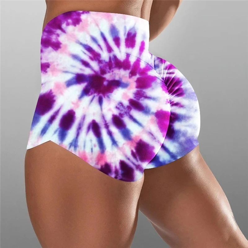 

6 Colors High Waist Shorts Women Tie-dye Shorts For Women Biker Woman Shorts Sports Short Femme Summer Pantalones Cortos Mujer