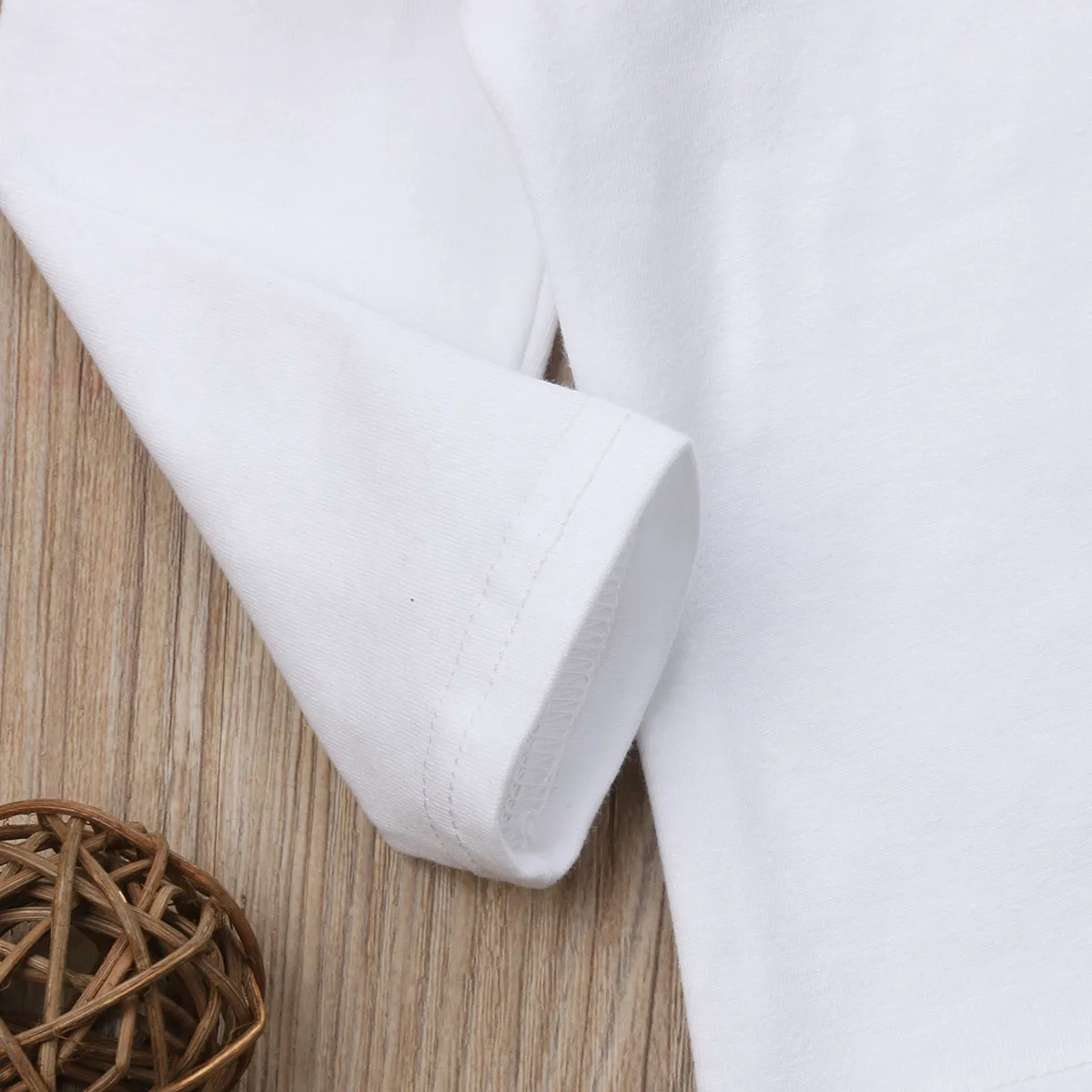 2 предмета Одежда для новорожденных и маленьких девочек белая однотонная