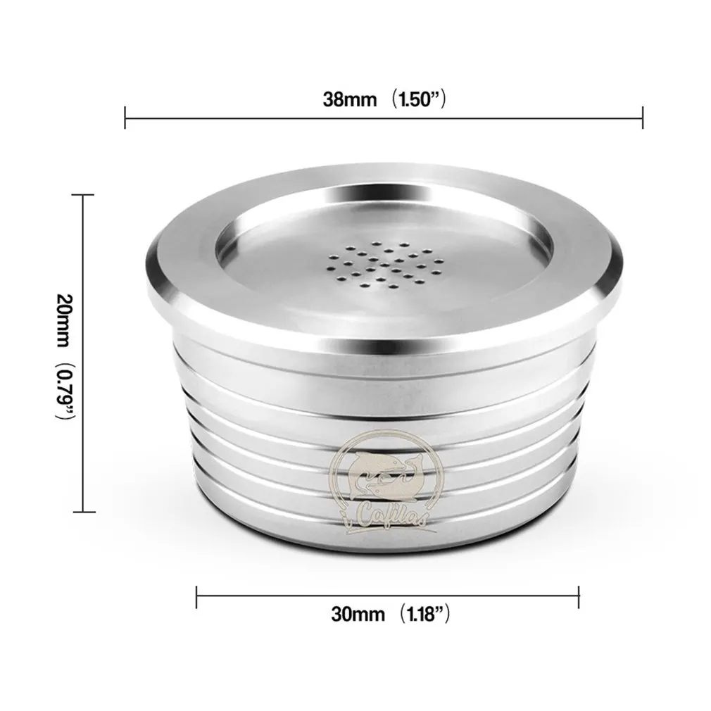 C&aacute;psula de caf&eacute; recargable de acero inoxidable, filtro de gotero, Compatible con DELTA Q/m&aacute;quina de caf&eacute;, env&iacute;o directo-5