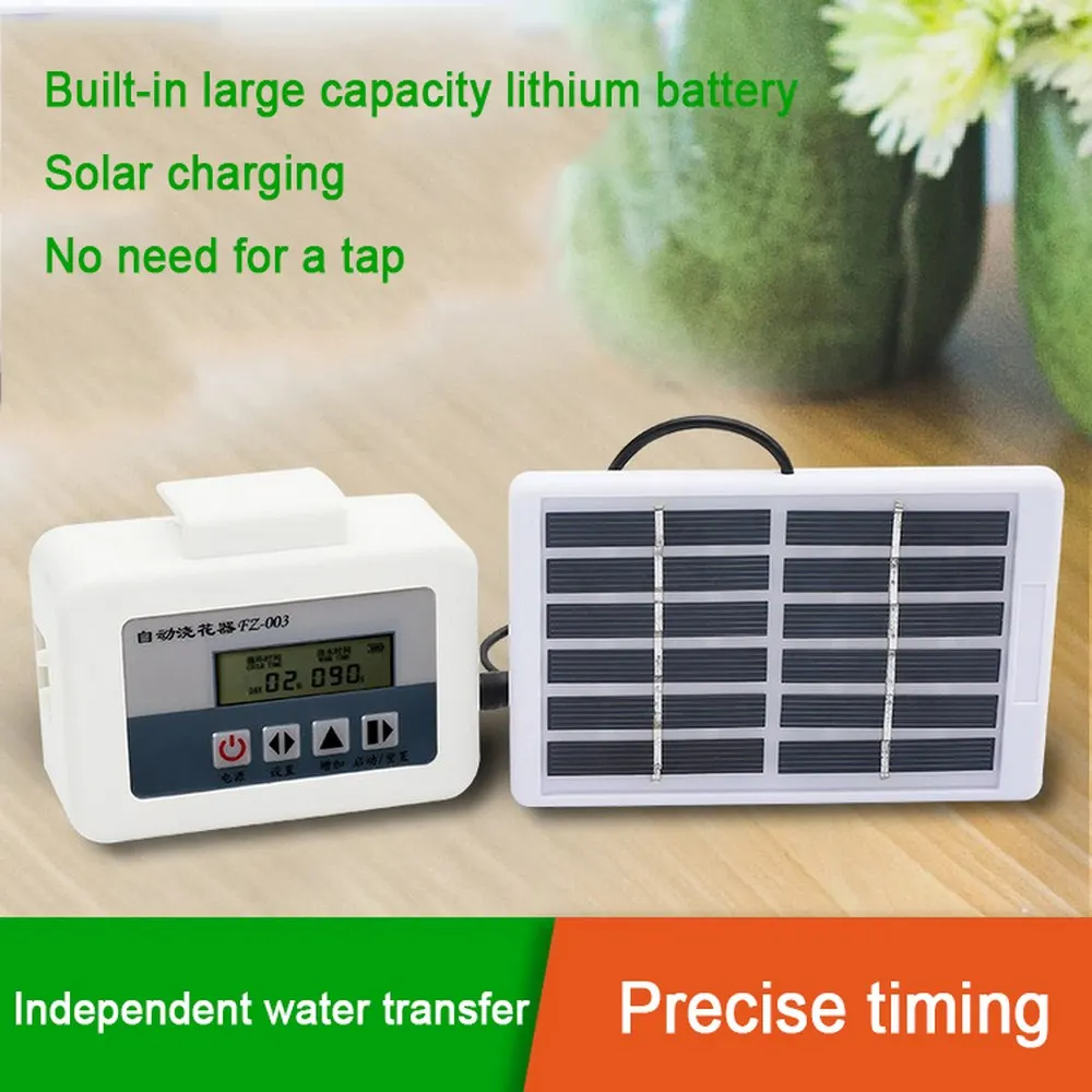 Automatic Watering Device Solar Energy Charging Intelligent Garden Water Pump Timer System Potted Plant Drip Spikes Irrigation | Дом и сад
