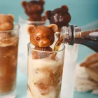 Форма для льда, силиконовая форма для милых животных, форма для льда, абразивная 3D форма для льда, форма для медведя, силиконовая креативная форма для кофе, молока, чая, льда