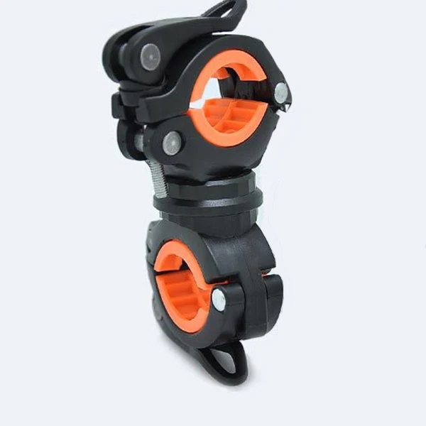 

360 Degree Rotating Cycling Bike Light Double Holder LED Front Flashlight Lamp Pump Handlebar Mount Holder Bicycle Accessorie Bl